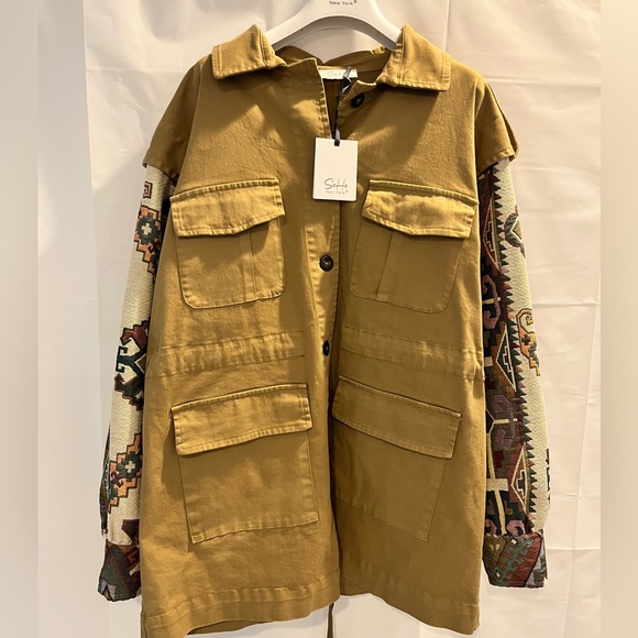 NWT Soho New York Made in Italy. Aztec print utility jacket. Avail sizes: multi. - Picture 1 of 7